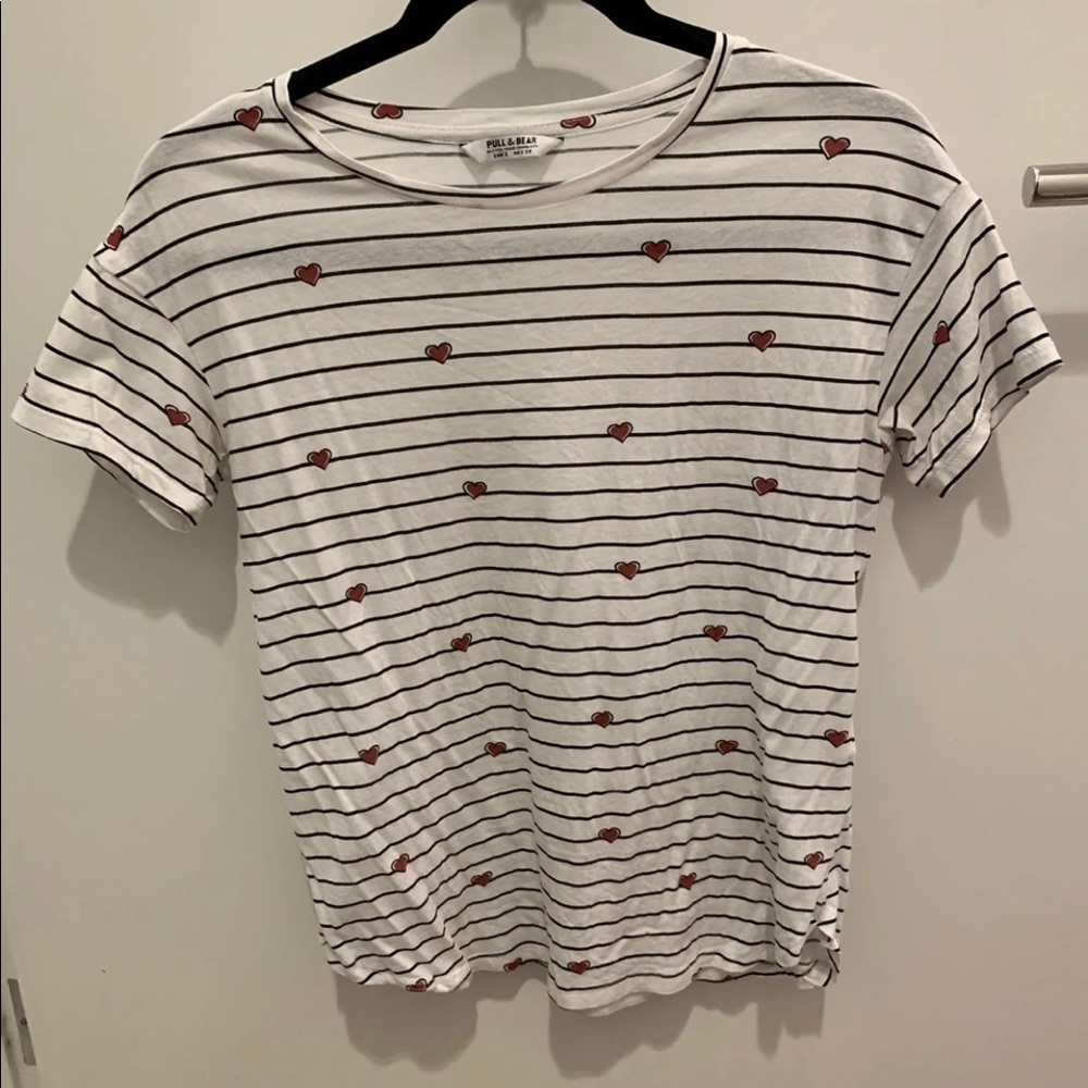 Pull & Bear hearts tee